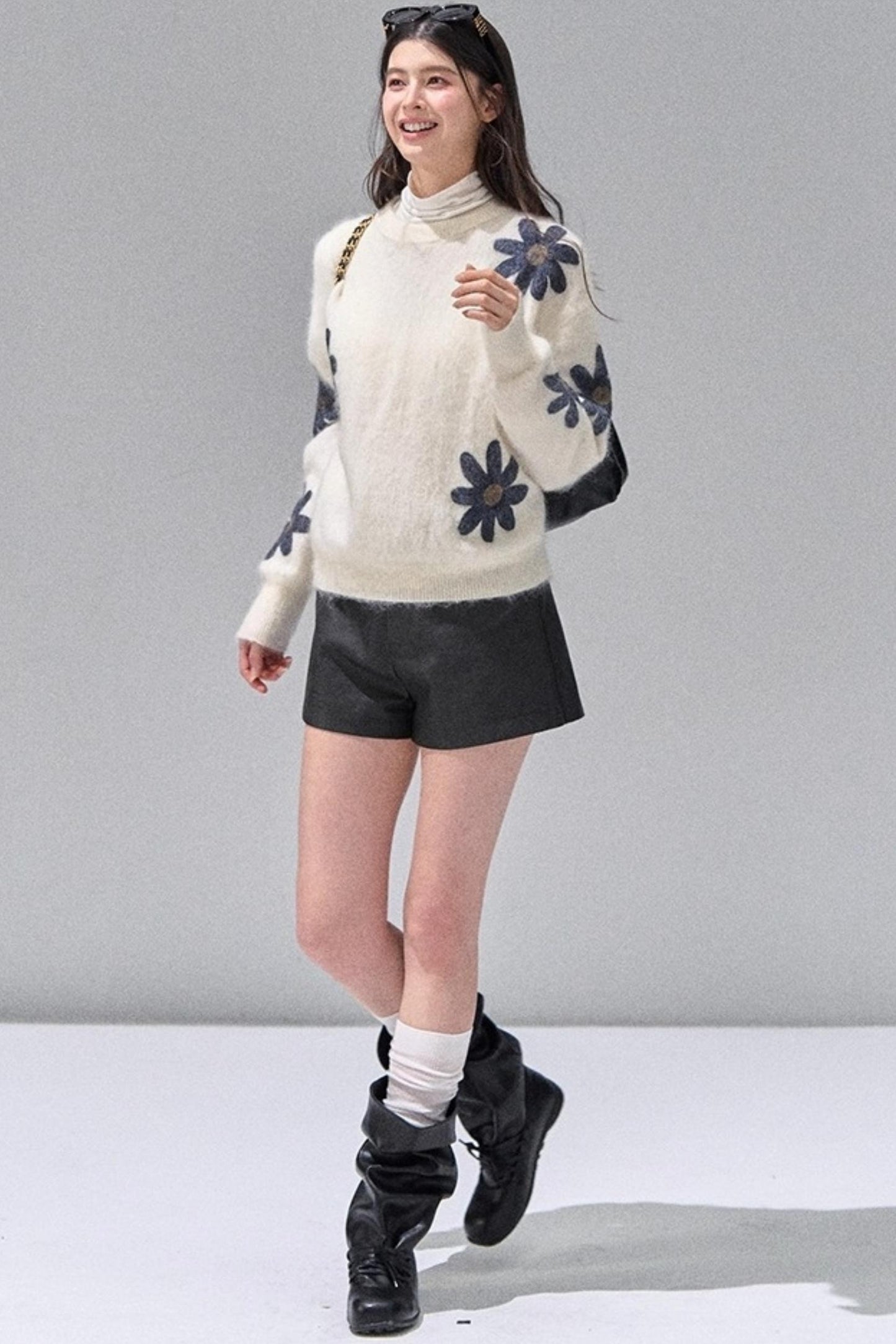 Black Leather Womens Shorts