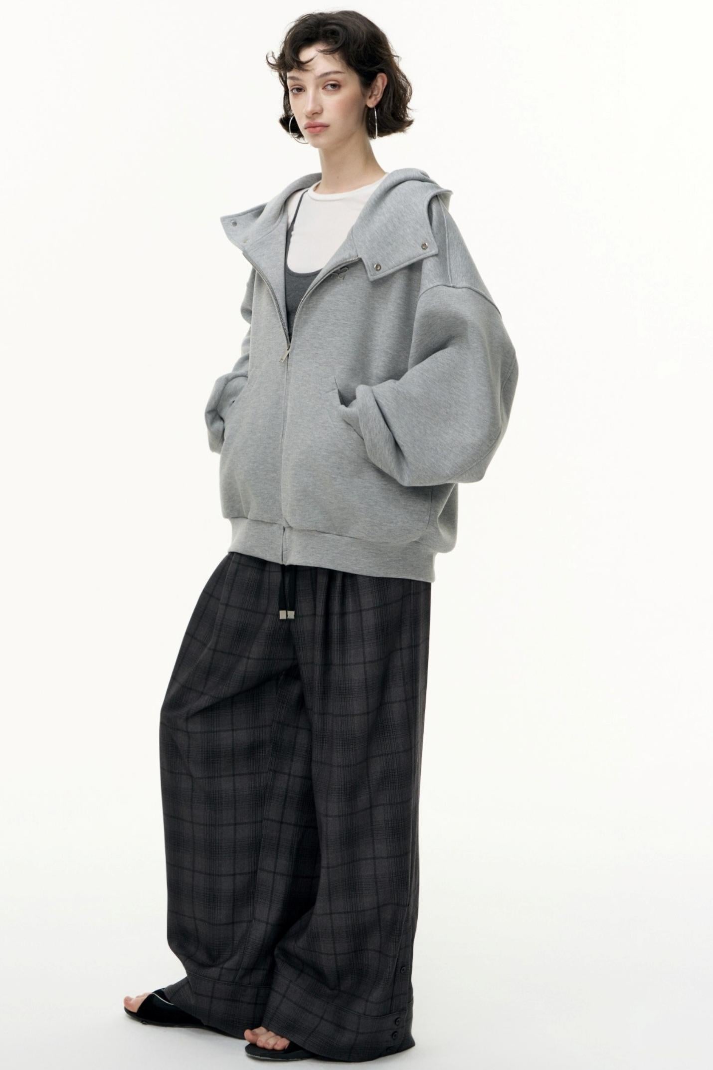 Tea Layer Hooded Cardigan Coat