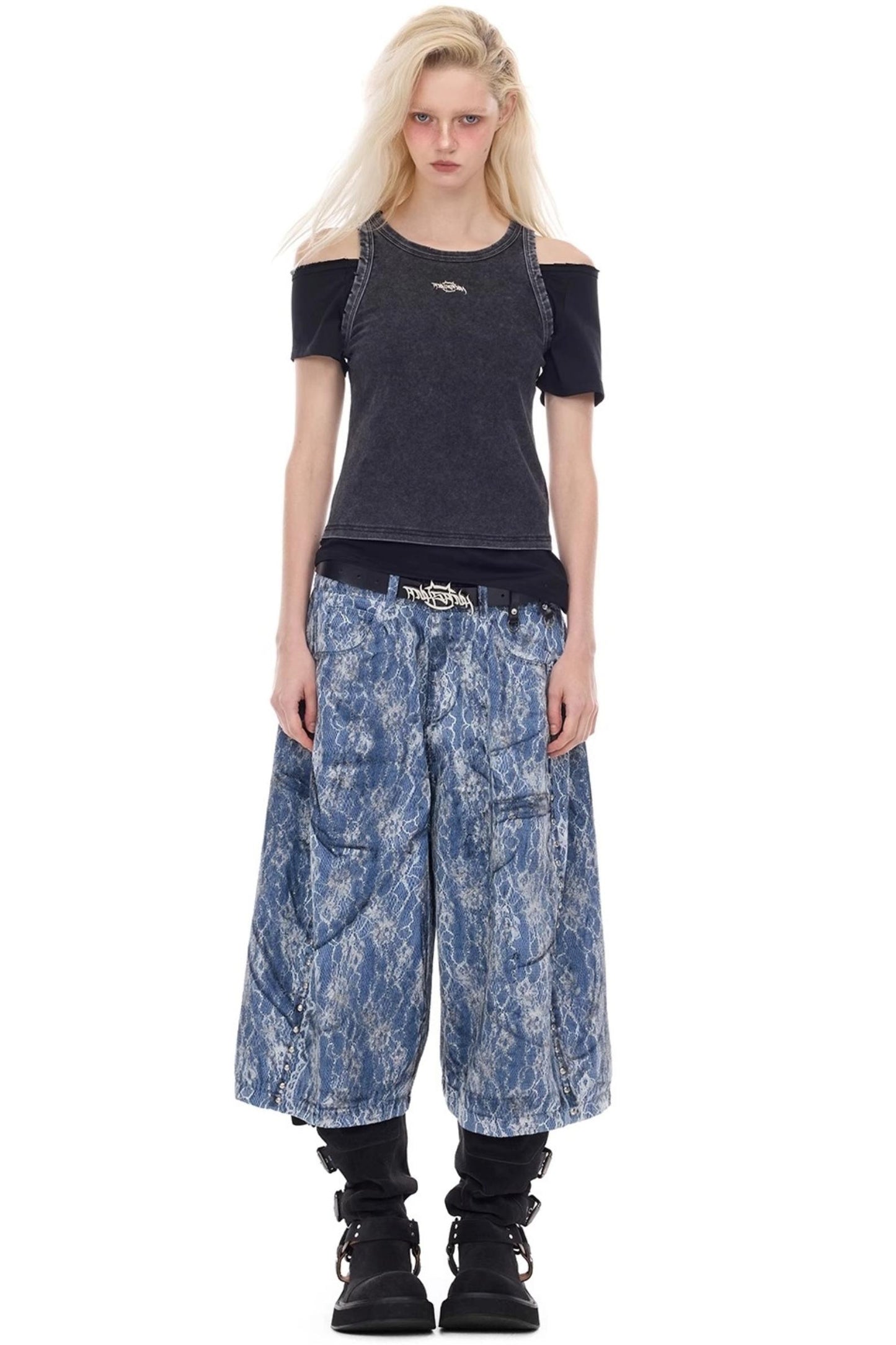 Electric Moon Denim Shorts