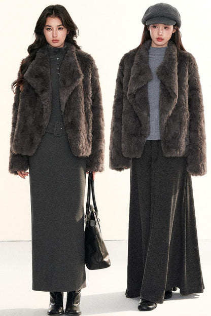 Retro Eco-Friendly Fur Coat