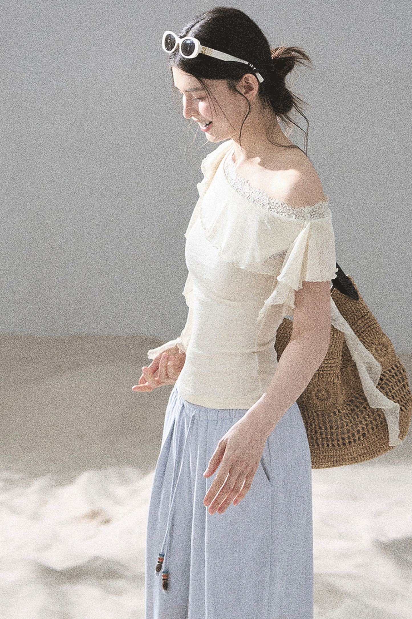 Before the Sunset Lace Off-Shoulder Top