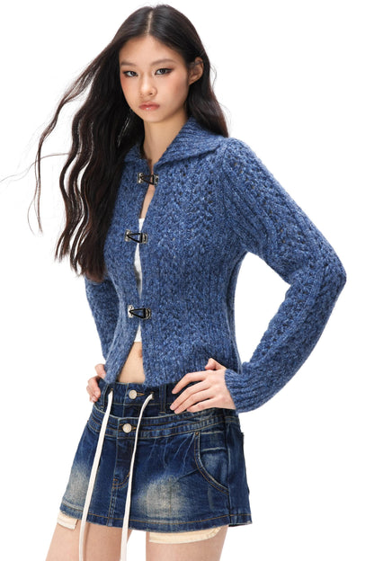 Häkelpullover mit Cut-outs