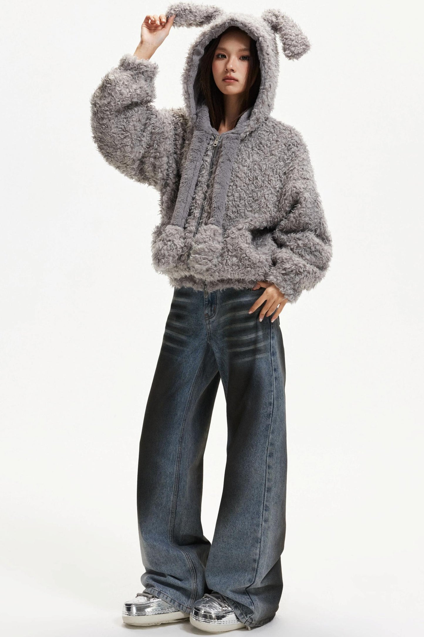 Cute Dog Ears Wool Coat