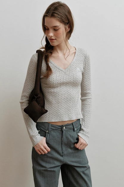 Velvet Twist Knitting Top