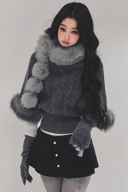 Korean Mohair Turtleneck Sweater