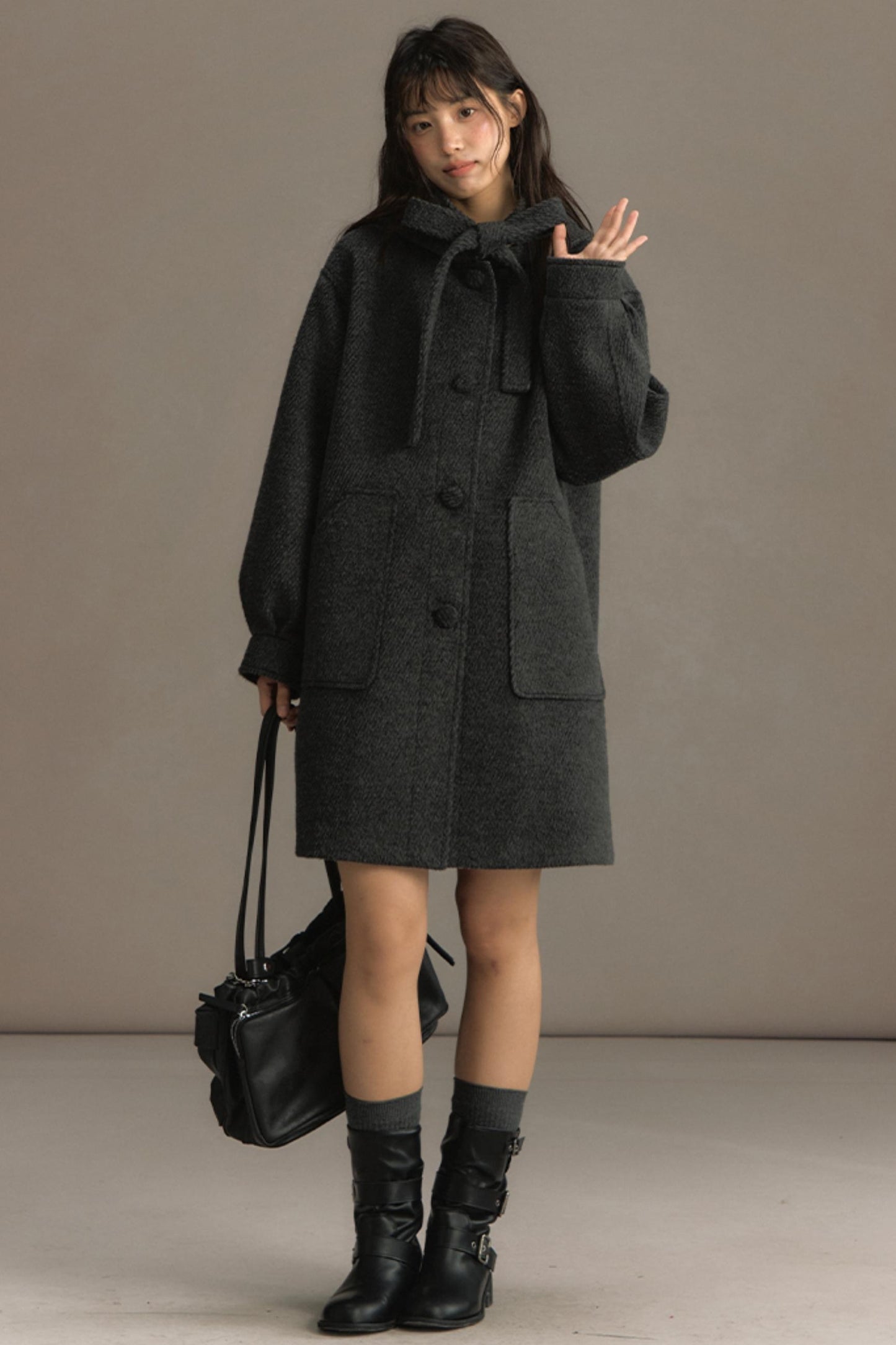 Snow Night Hooded Woolen Jacket