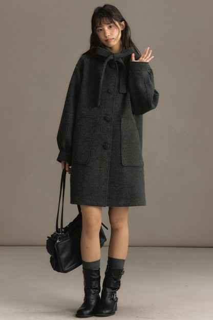 Snow Night Hooded Woolen Jacket