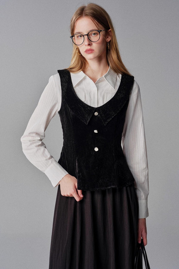 Mountains Seas Nordic French Retro Vest