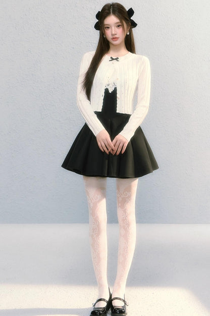 Golden V-Shaped Black Dress