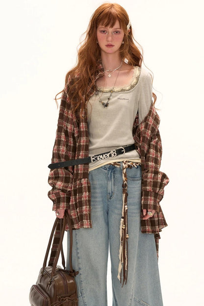 Lace Layered Long Sleeve T-Shirt