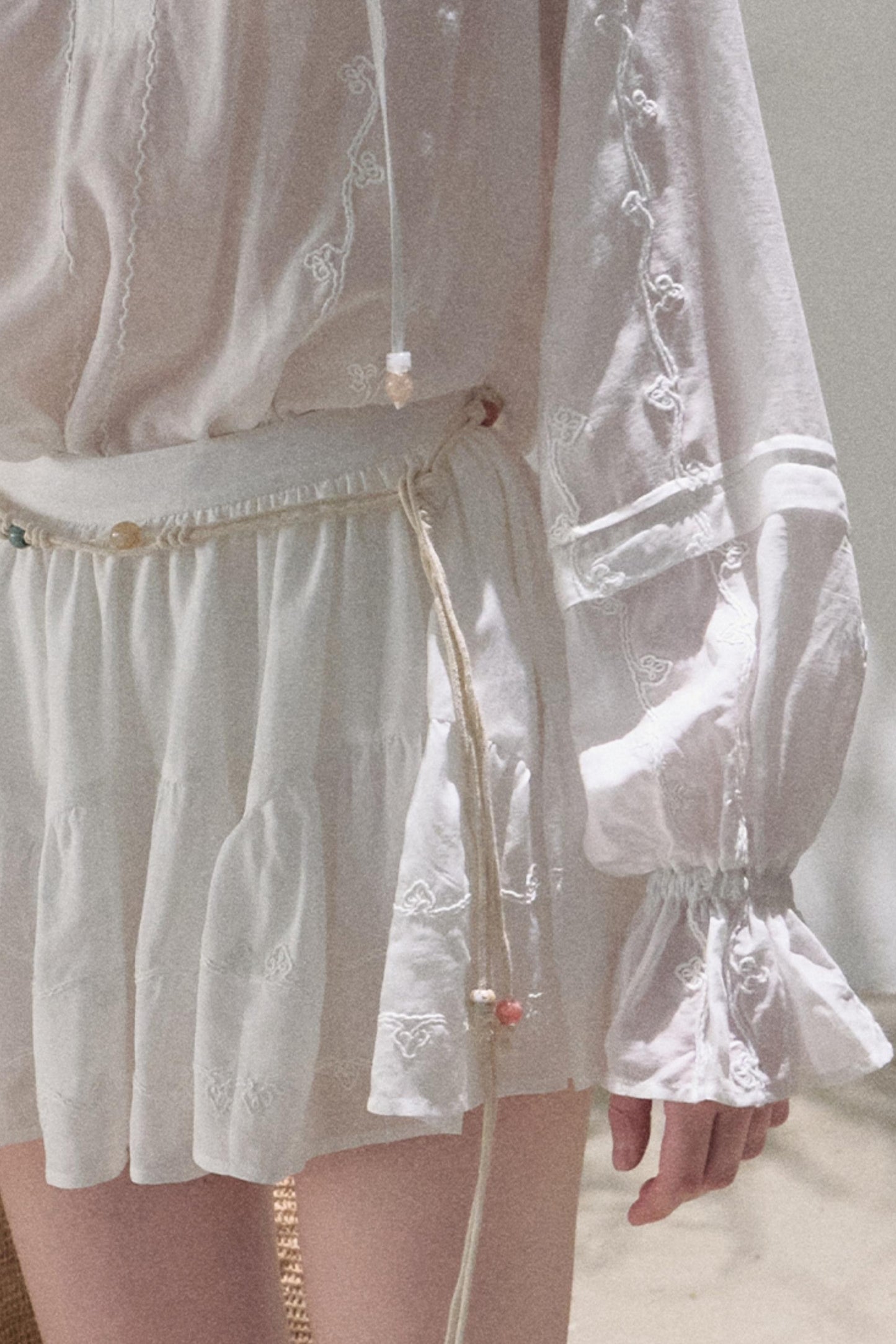 Relaxed Bubble Sleeve Skirt Set-Up