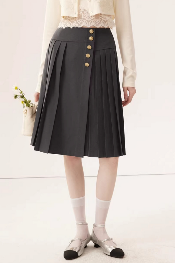 Color-Block Linen Skirt Set-Up