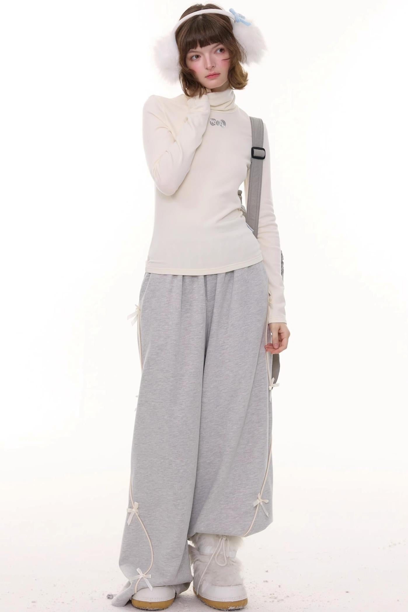 Autumn Retro High Neck Knitted Top