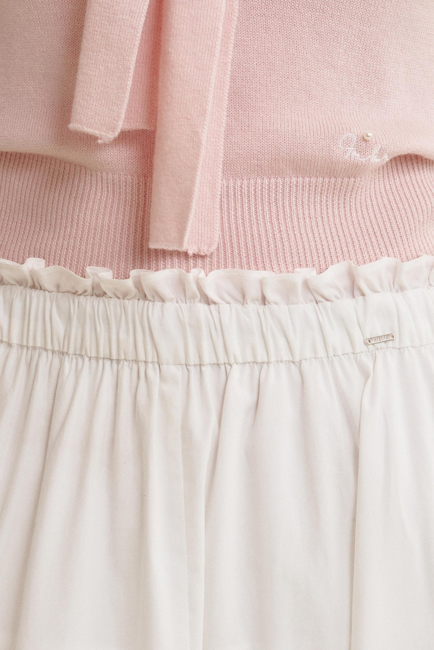 Romantic Navy Knit Shawl Top