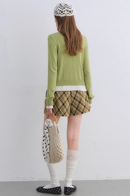 Color-Blocking Knit Cardigan