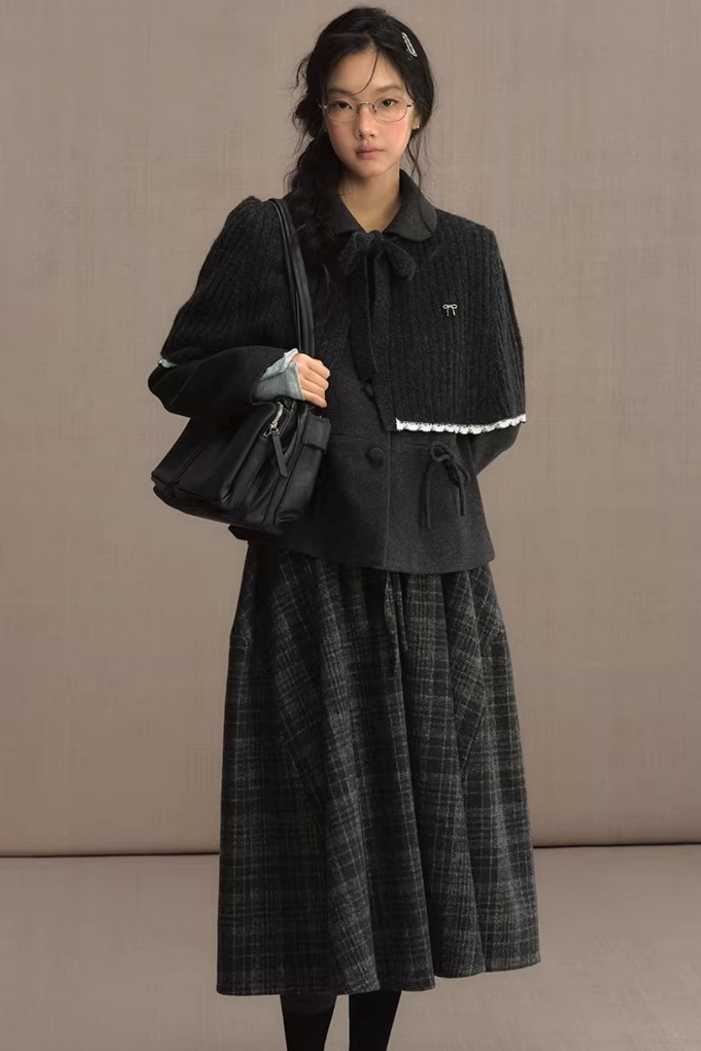 Retro Woolen Doll Collar Blazer