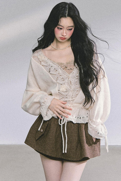 Korean Knit Cardigan & Top Set-Up