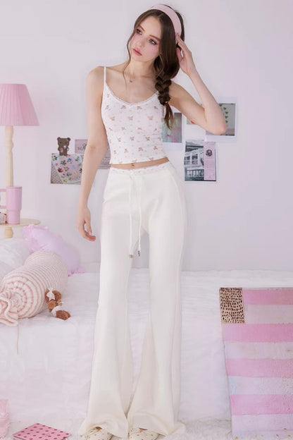 Bear Print Sweater Suspender Set-Up