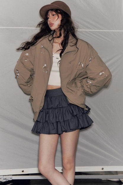 Layered Lace A-Line Culottes