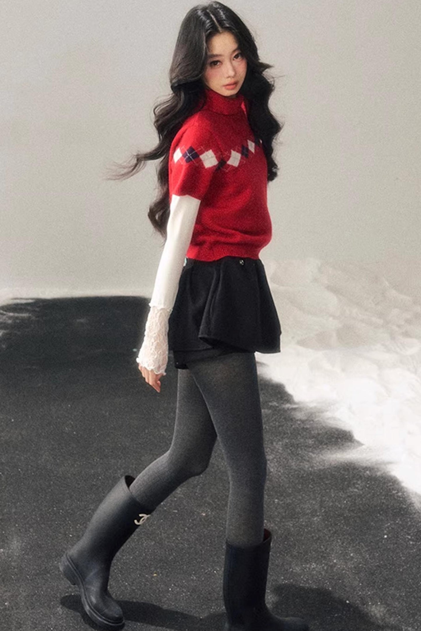 Snowy Scene Knit Sweater