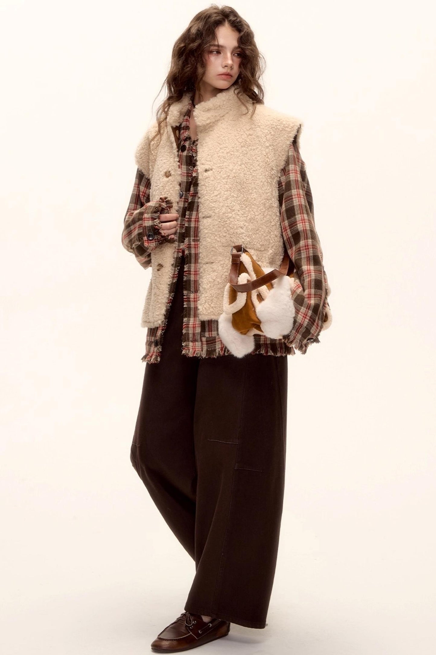 Reversible Fur Suede Vest Jacket