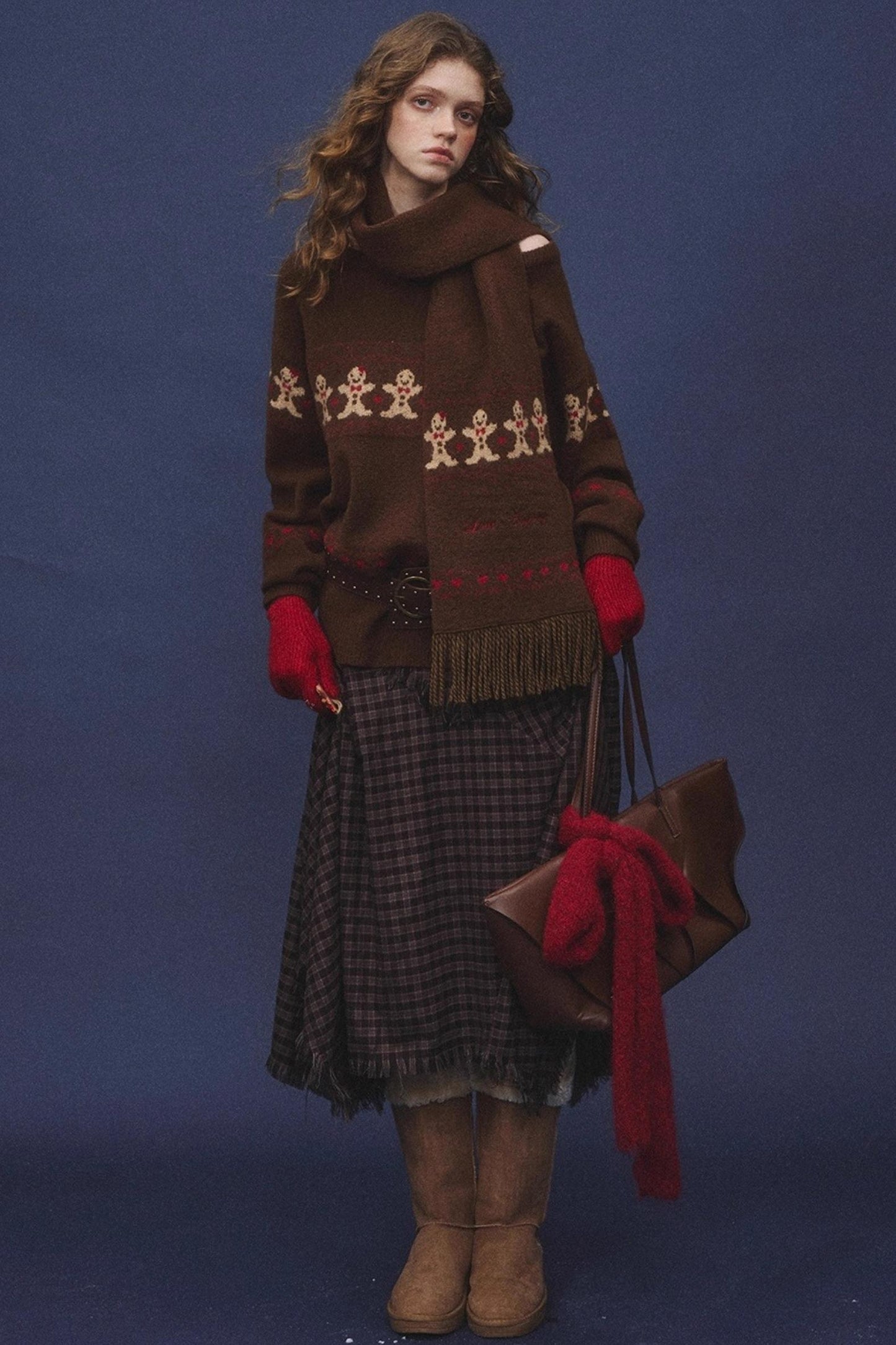 Gingerbread Man Fair Isle Sweater Set