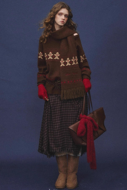 Gingerbread Man Fair Isle Sweater Set