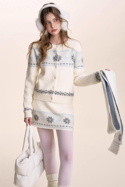 Wool Fair Isle Cardigan Set-Up