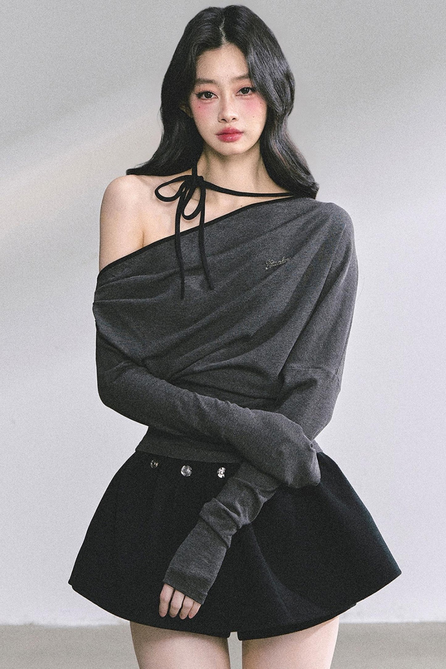 Korean Pink Halterneck Top