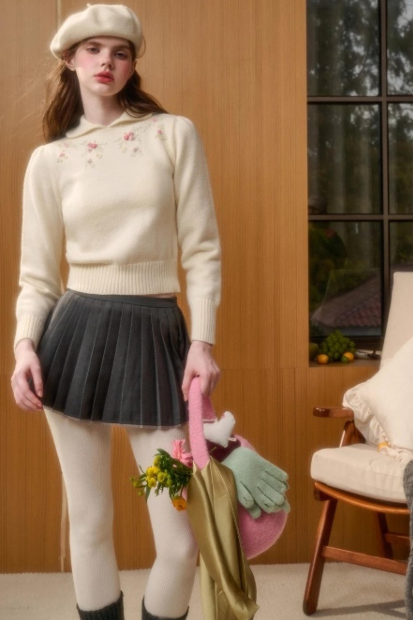 Wool Handmade Embroidered Sweater