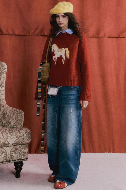 Lucky Pony Wool Sweater