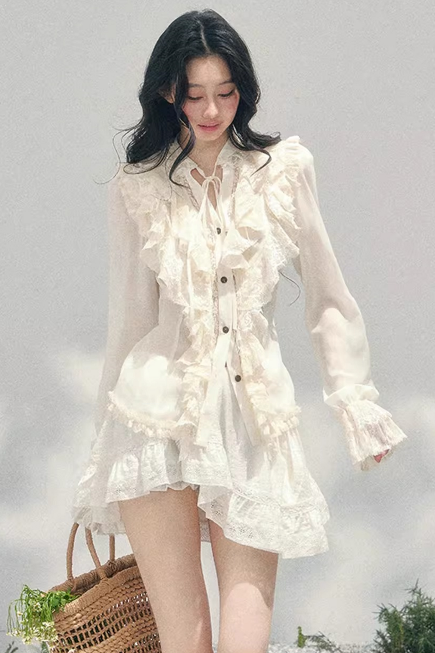 Ripples of Moonlight Lace Skirt