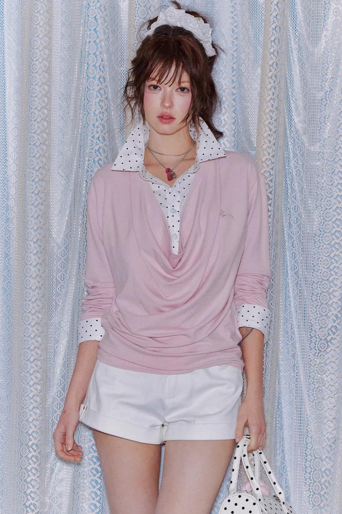 Polka Dot Patchwork Top Set-Up