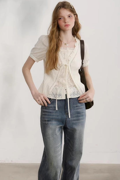 Little Cat Paw Denim Pants