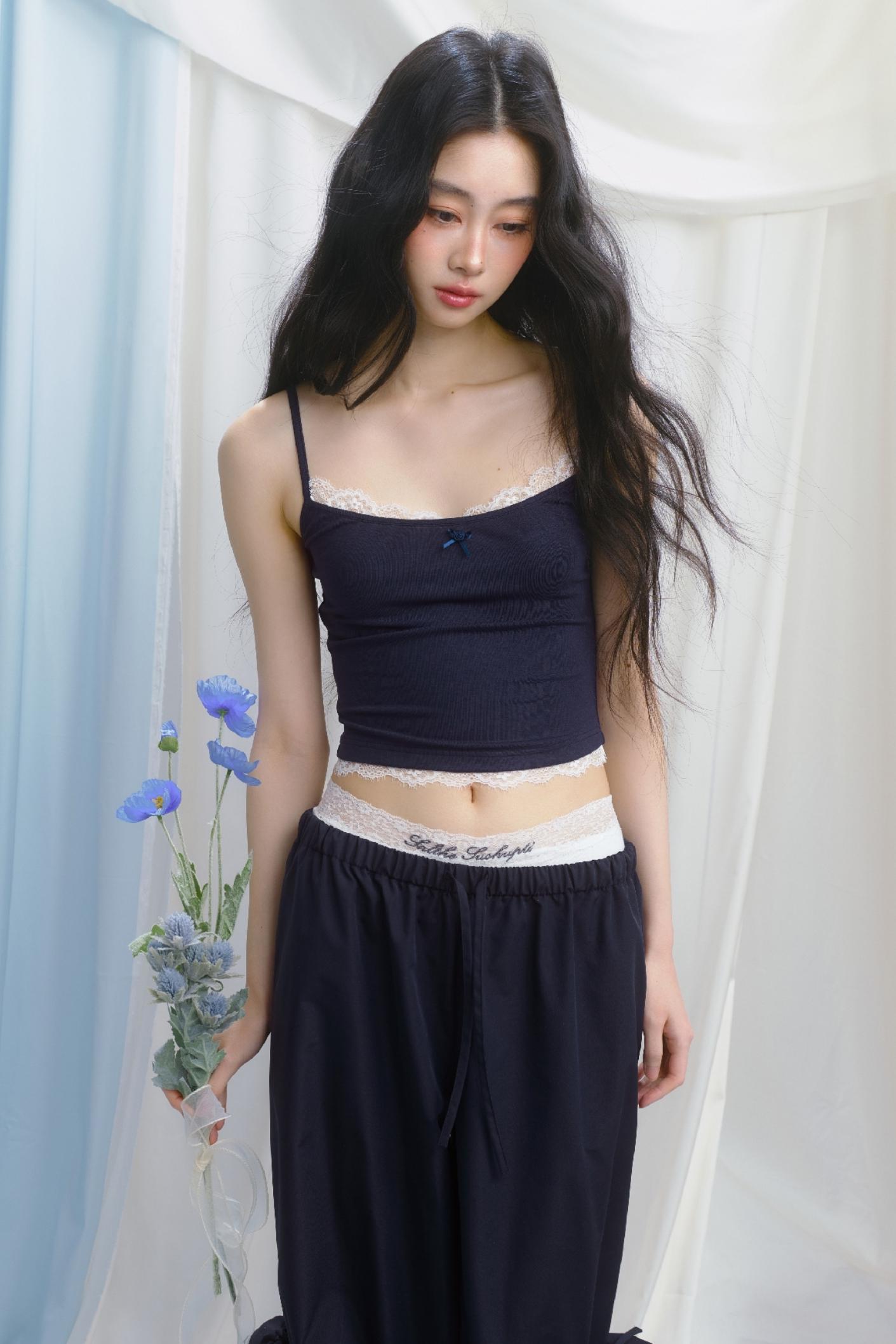 Sporty Strap Knit Top Set-Up