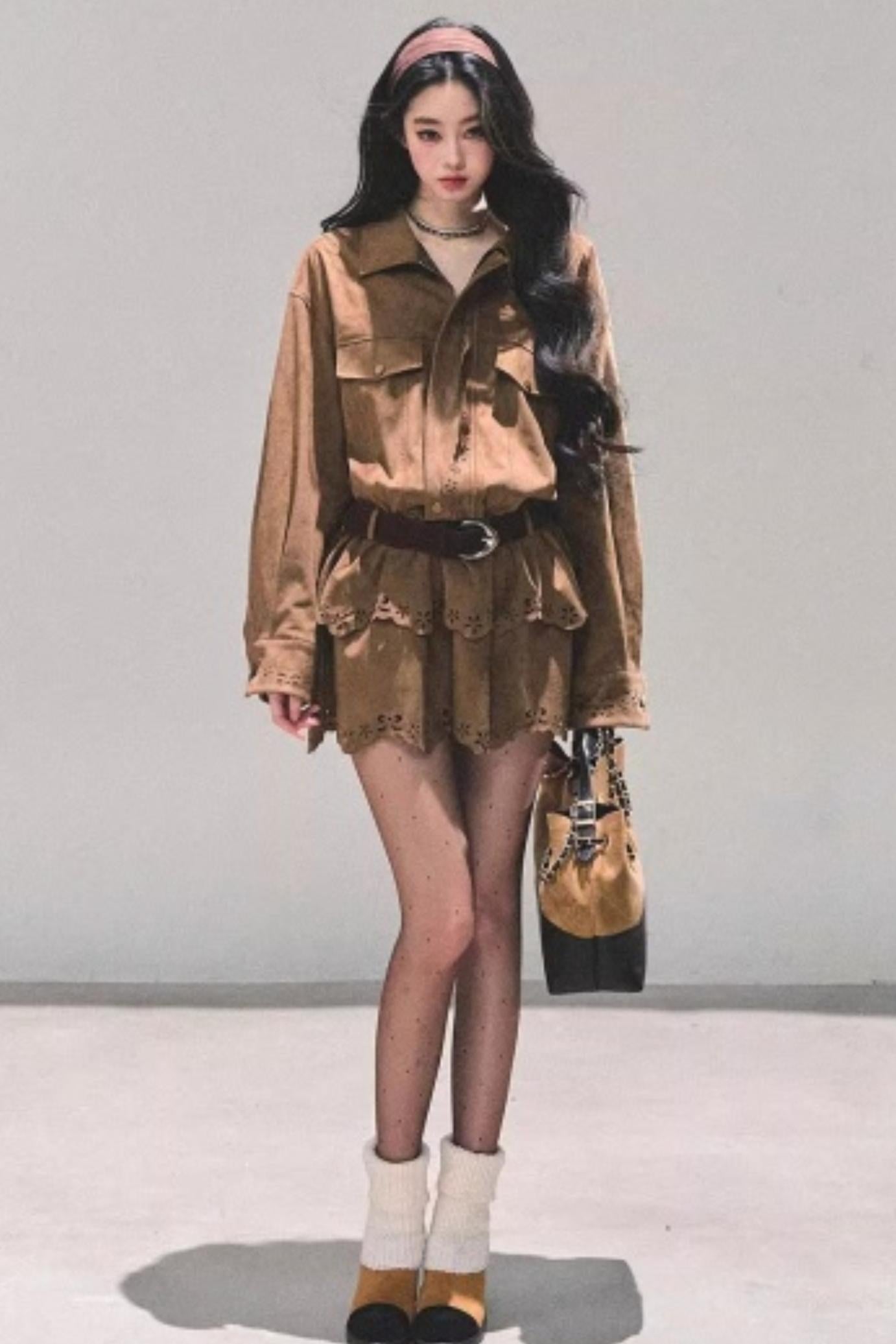 Cowhide Velvet Winter Dress