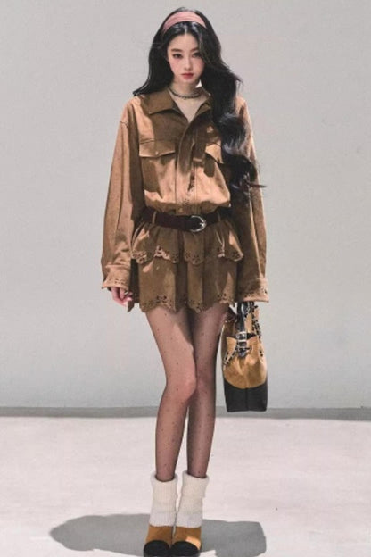 Cowhide Velvet Winter Dress