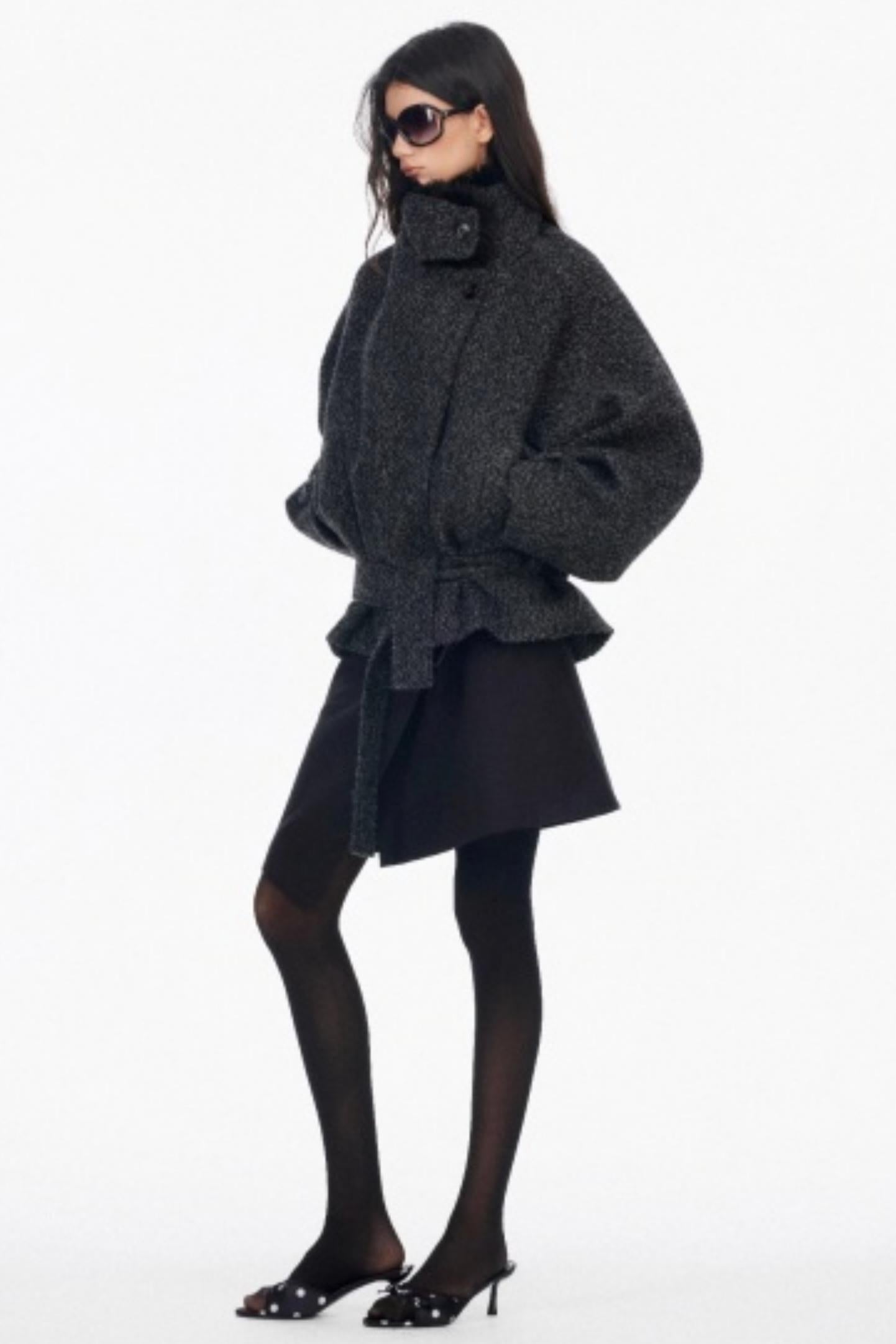 Irregular Toggle Button Skirt