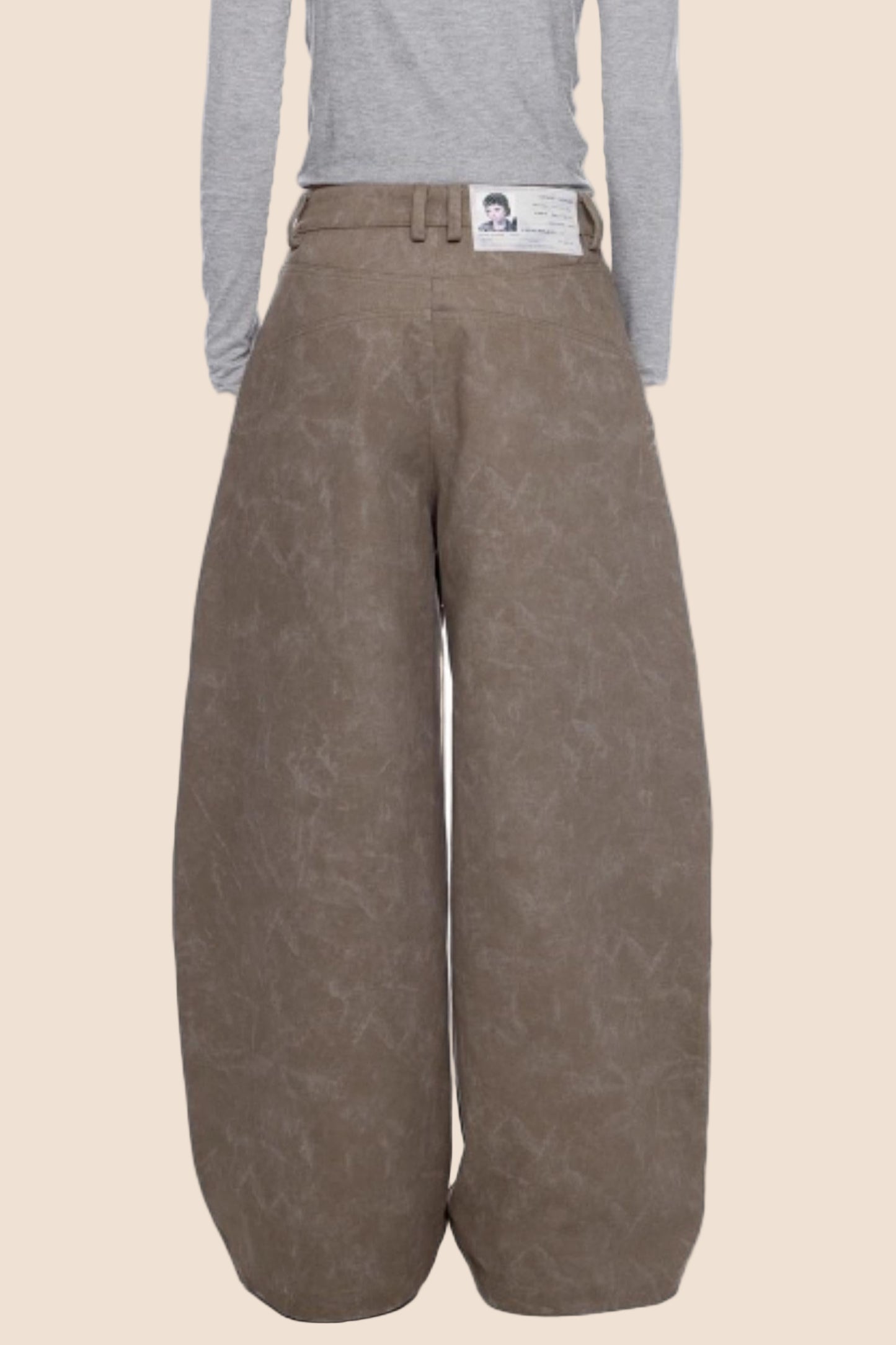 Retro Scimitar Wide-Leg Pants