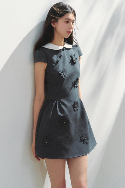 Park Floral Gray Dress