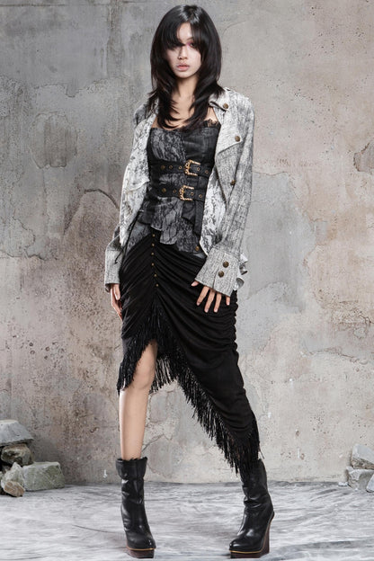 Vintage Printed Slim Jacket