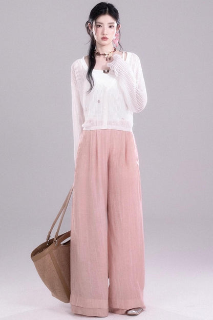 Blossom Breeze Ruffle Sleeve Tie Set-Up