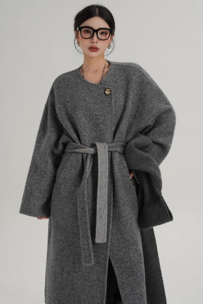 Hooded Double-Sided Wool Coat