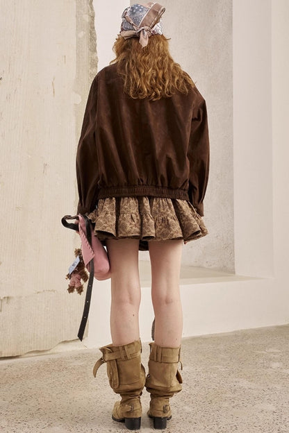 Stand-Up Leather Jacket