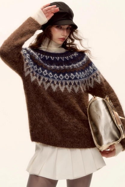 Wool Blend Fair Isle Sweater