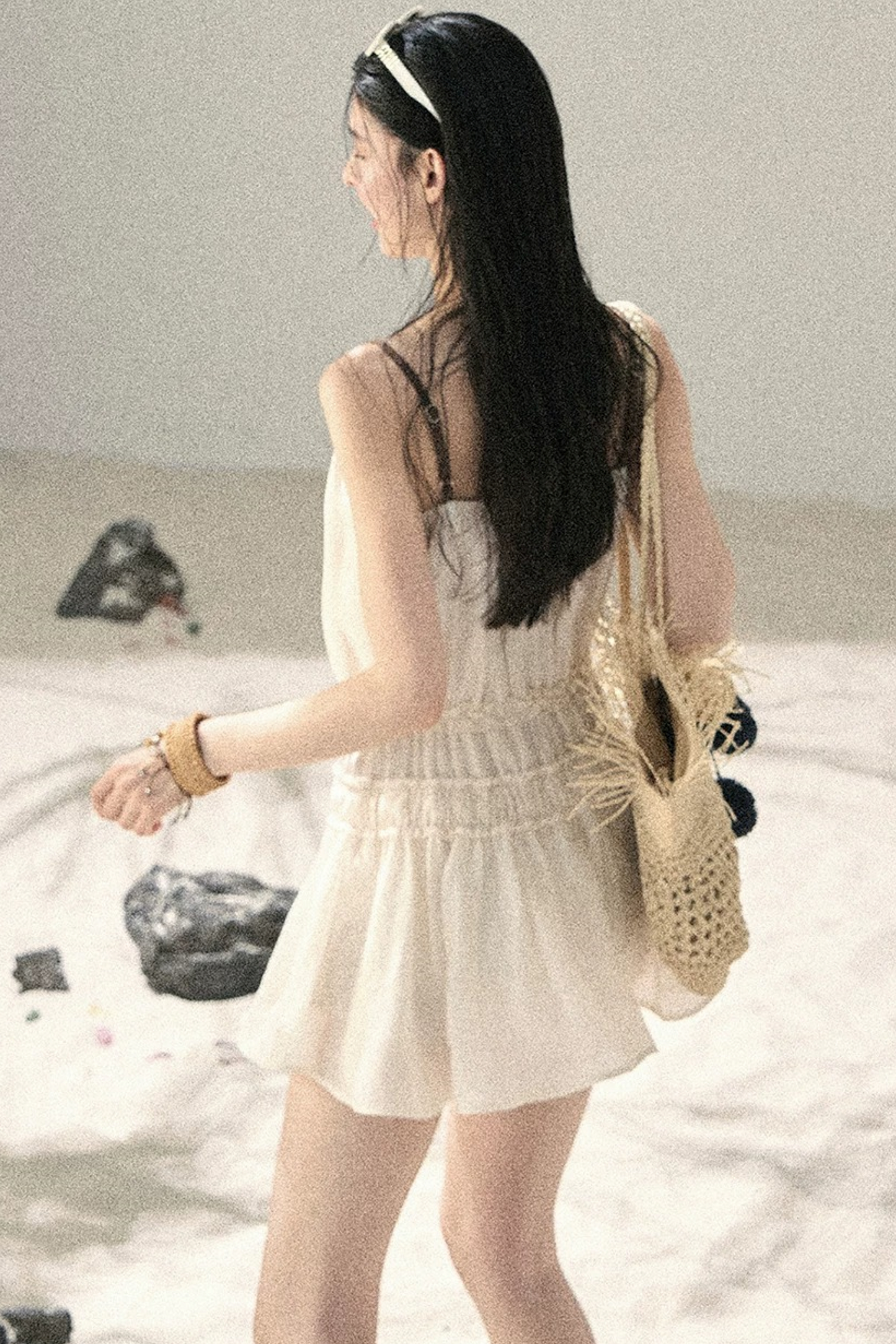 Französisches Sommerkleid mit Trägern