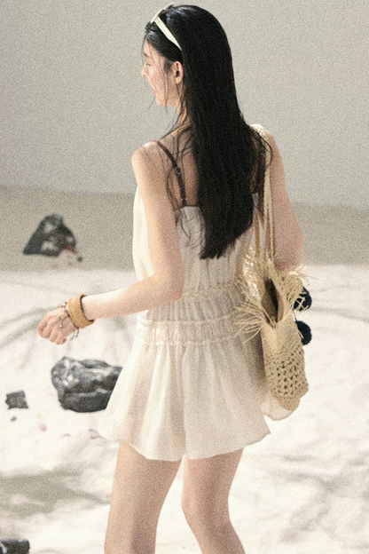 Französisches Sommerkleid mit Trägern