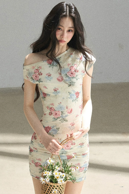 Floral Off-Shoulder Summer Dress Set-Up
