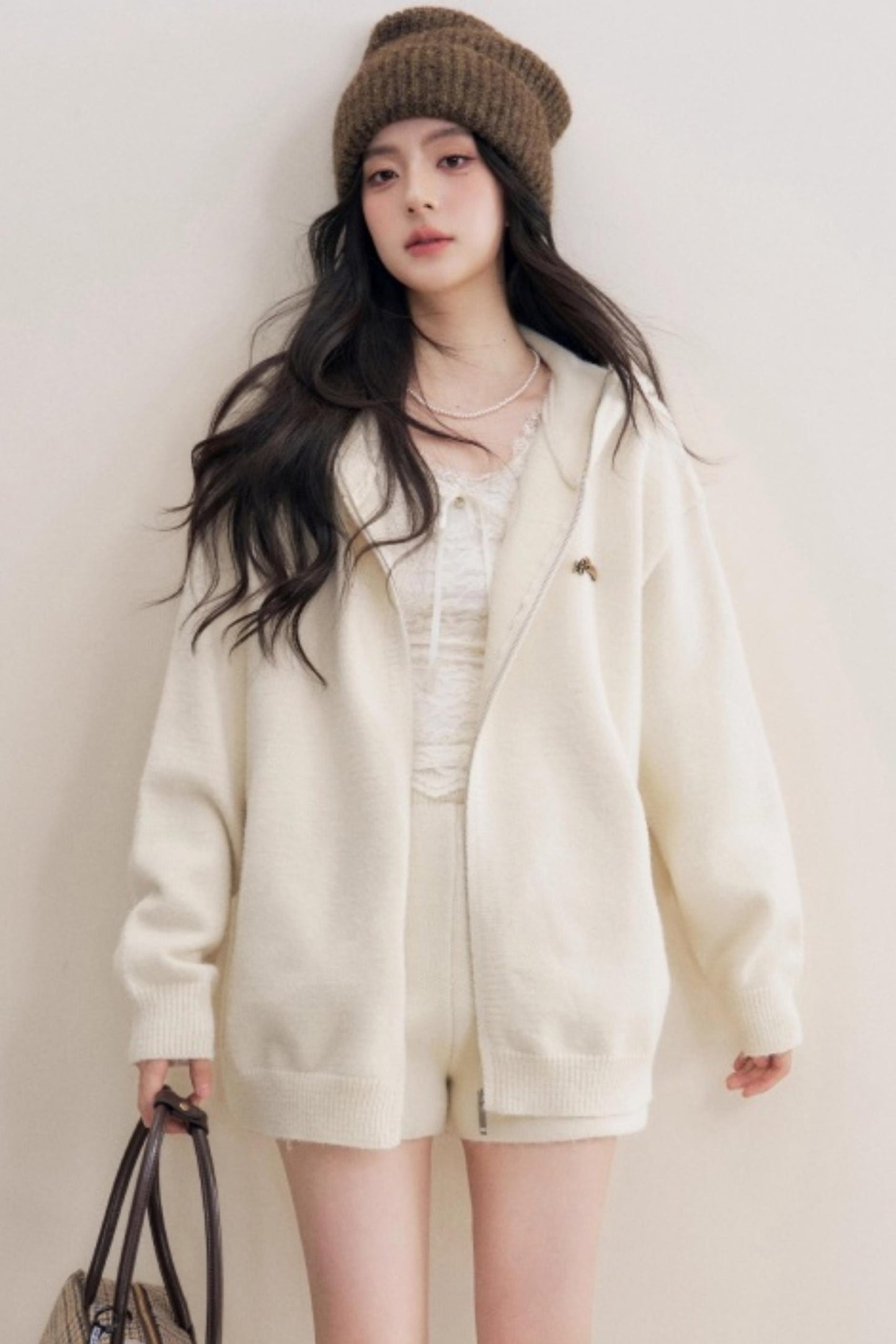 Luxury Wool Hooded Jacket Set-Up