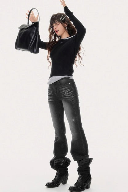 American Retro Micro-Flared Jeans